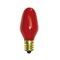 25Pk - SUNLITE 7w C7 Ceramic Red 120v E12 Candelabra Base Bulb